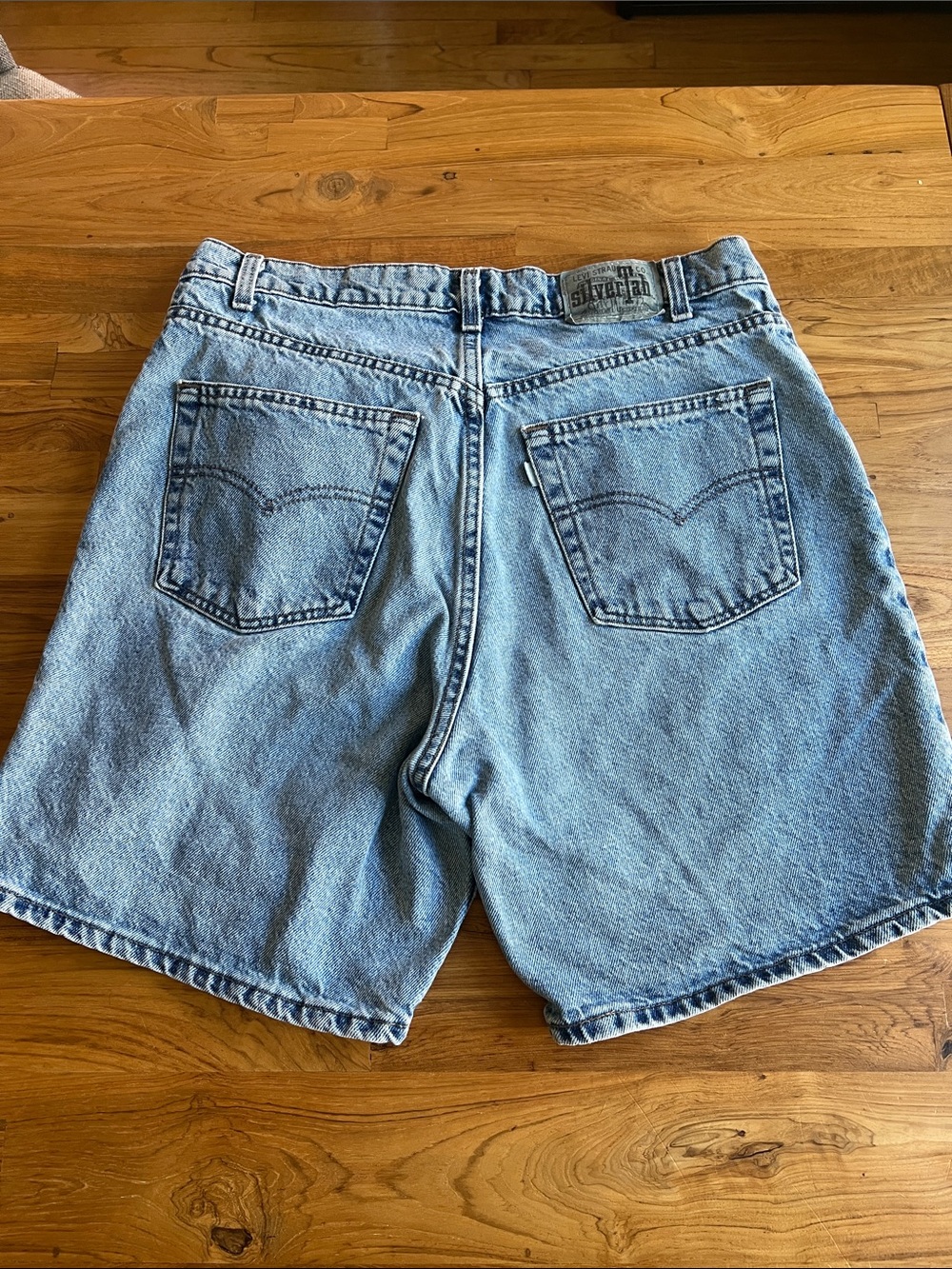 Vintage 90’s Levi’s silver tab Light Blue jorts made in USA size 36